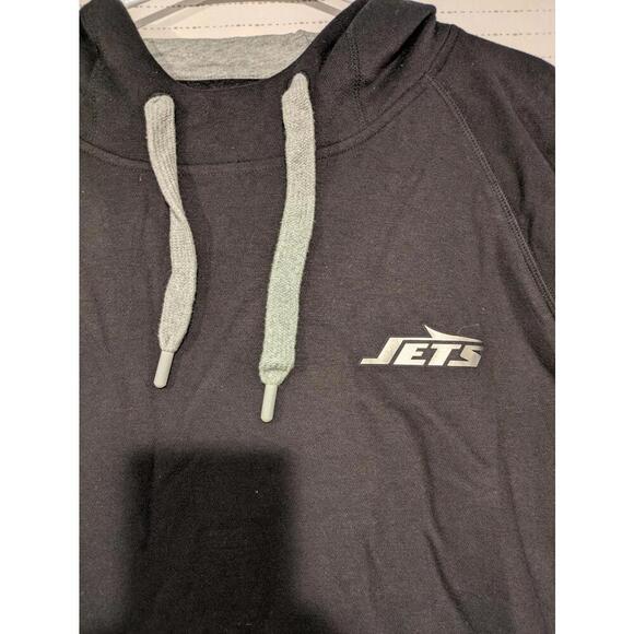 New York Jets NY Hoodie Pullover Sweatshirt Jet Logo Mens Medium Drawstrings - Picture 4 of 9